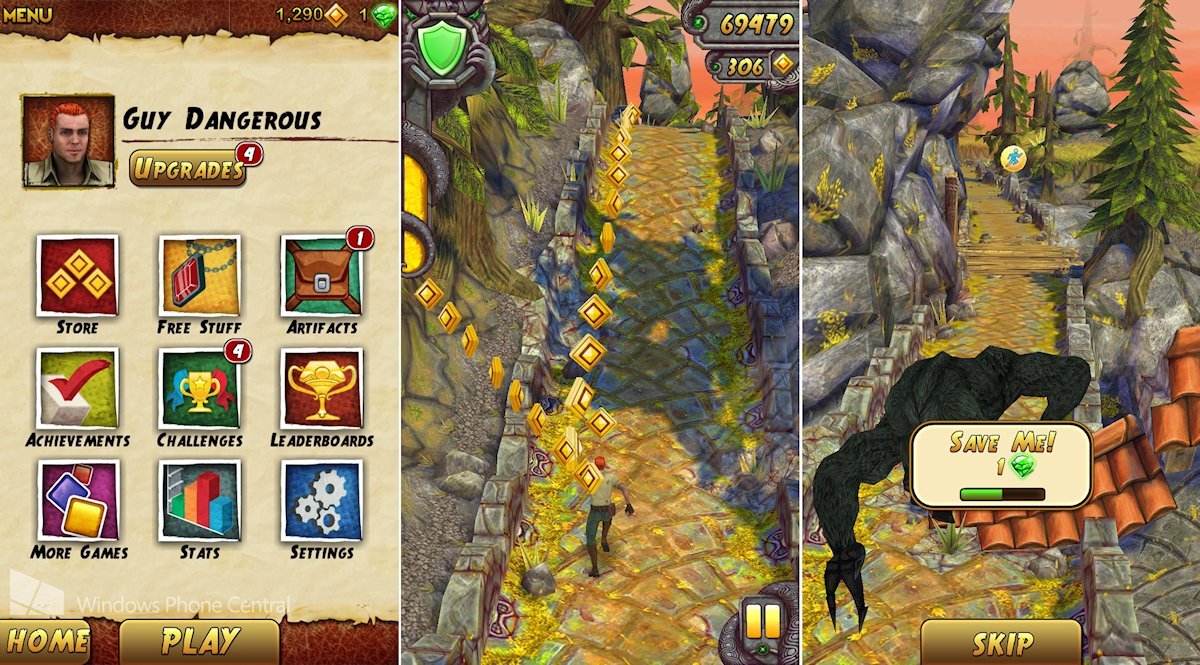 Temple Run 2 sở hữu đồ họa 3D sống động, được nâng cấp đáng kể so với phiên bản đầu tiên