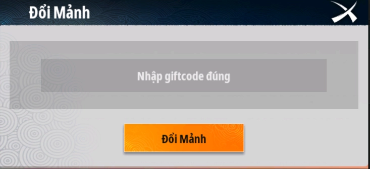 Nhập code Ninja Siêu Cấp và nhấn “Đổi Mảnh”