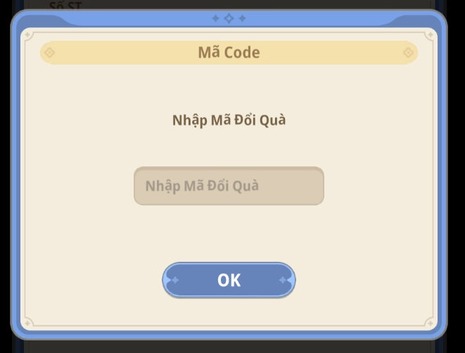 Nhập code Xuất Phát Đi Muffin và nhấn “OK”