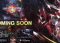 Hình ảnh một nhân vật trong trang phục chiến đấu màu đỏ trong game code Lục Địa LORENCIA
