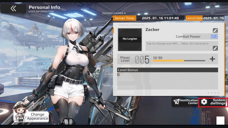 Bước 2 chọn mục “System Settings”