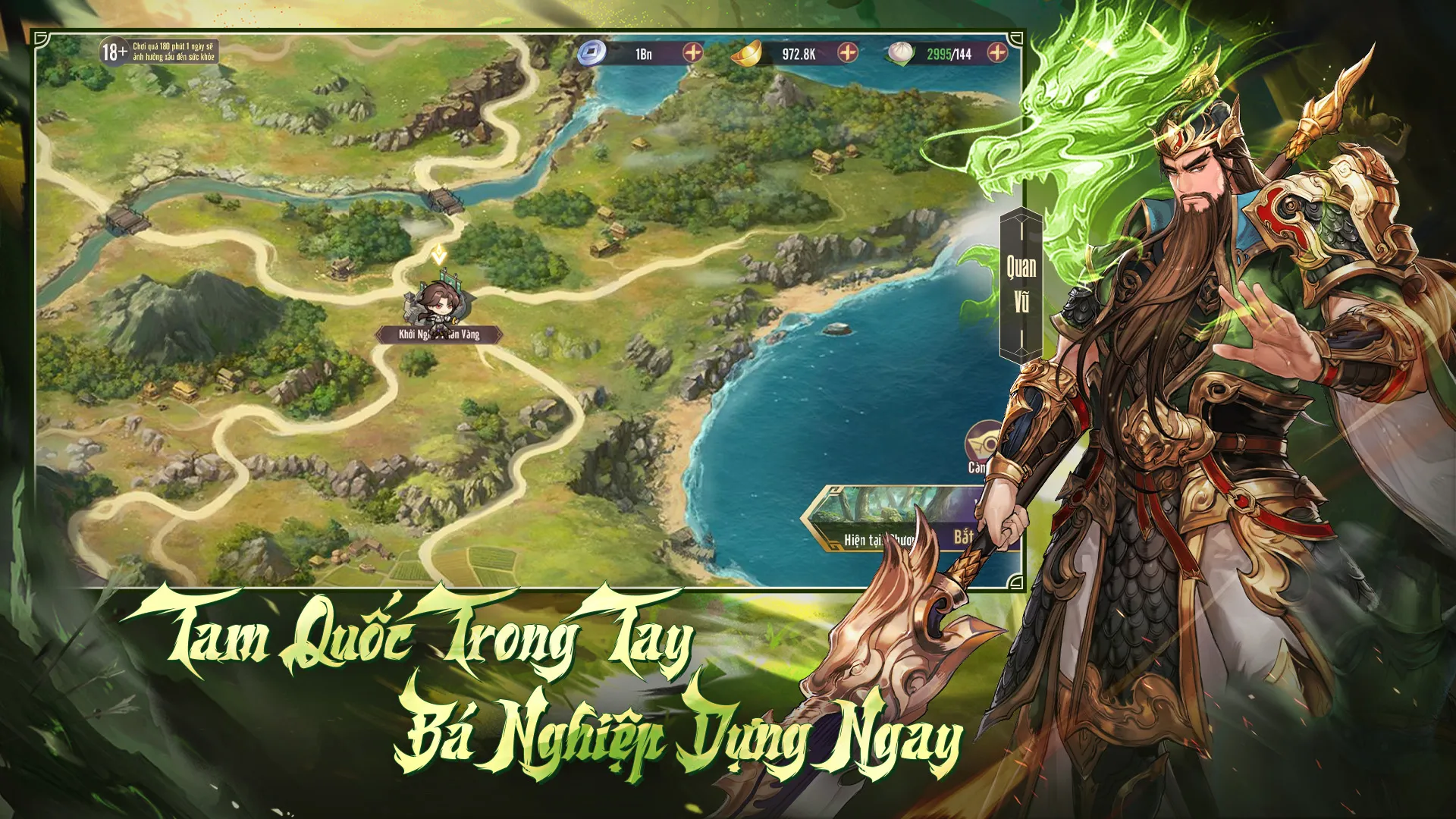 Tựa game Danh Tướng Origin lấy cảm hứng từ cốt truyện Tam Quốc