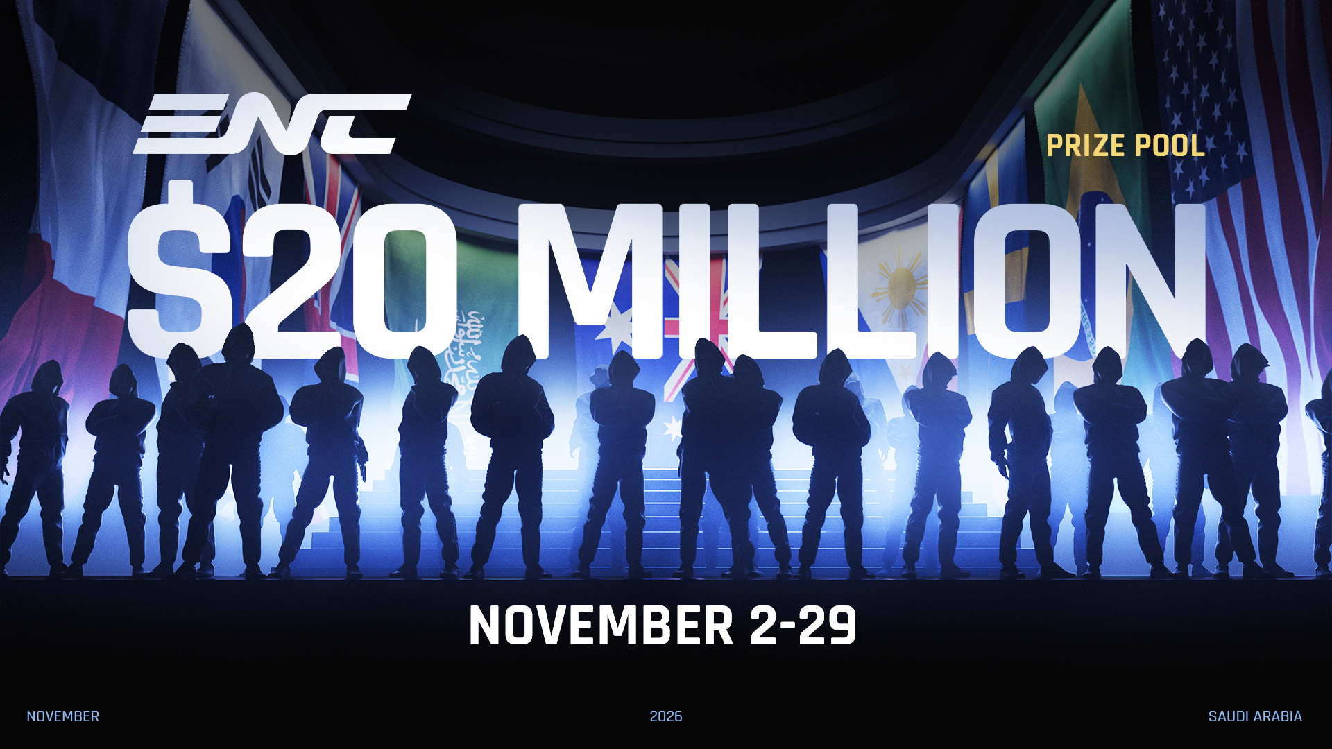 Esports Nations Cup 2026 công bố lịch thi đấu và quỹ giải thưởng 45 triệu USD 2 20 triệu USD được phân bổ làm quỹ thưởng cho tuyển thủ và ban huấn luyện ở 16 bộ môn thi đấu