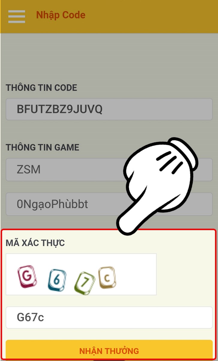 Nhập mã xác thực hiển thị trên màn hình để hoàn tất quá trình xác nhận