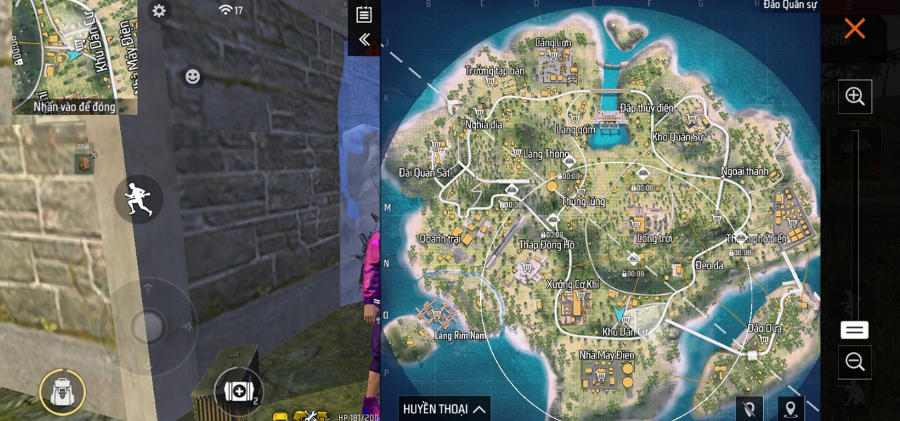 Bản đồ trong game Free Fire