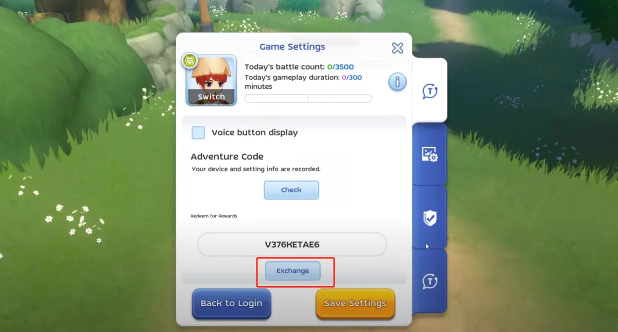 Bước 4 nhập code của bạn, sau đó nhấn nút “Exchange”