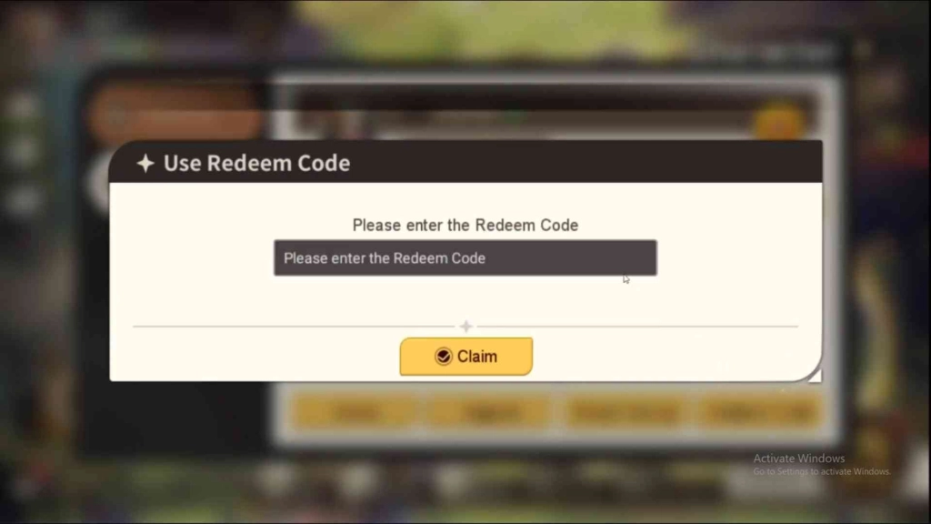 Bước 4 điền chính xác mã code mà GameORB đã cung cấp vào ô trống và nhấn chọn “Claim”