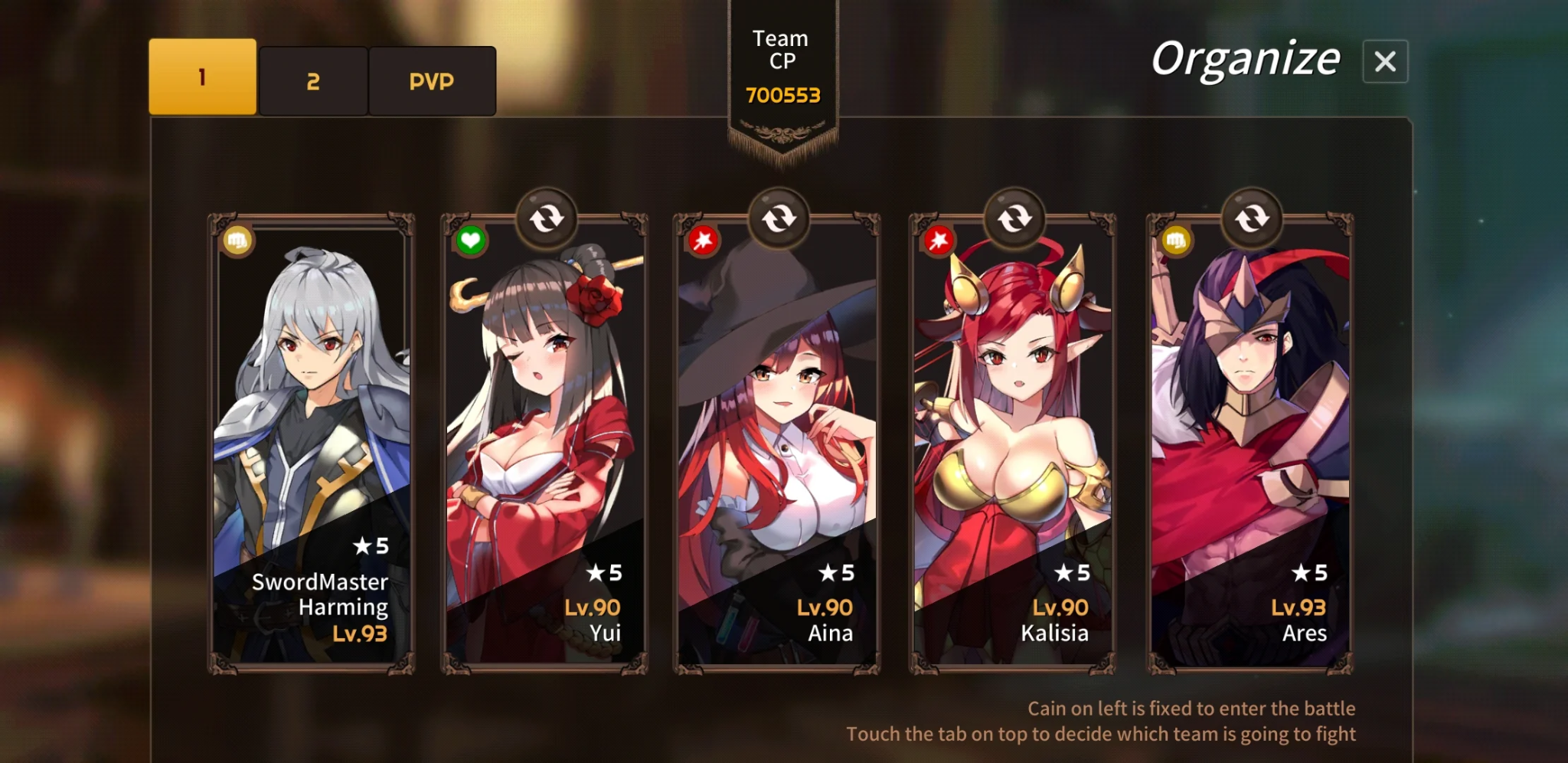 Game thủ có thể chọn bất cứ nhân vật/ đội hình để chiến đấu