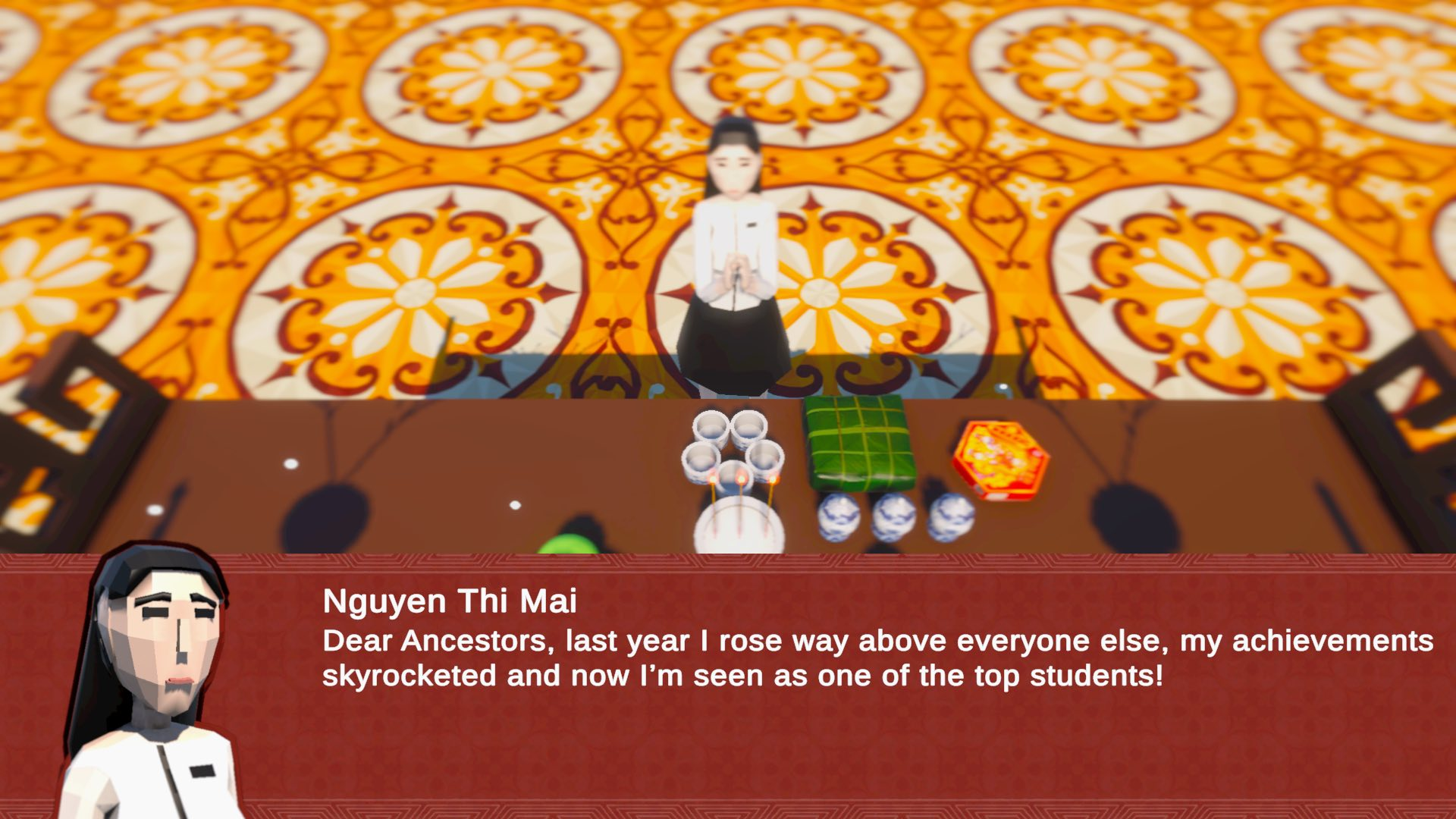 Game Việt “Dear Ancestor - Thưa Gia Tiên” gây chú ý với trải nghiệm nhập vai gia tiên 2 Người chơi nhập vai gia tiên trong một gia đình Việt, lặng lẽ dõi theo cuộc sống con cháu từ bàn thờ (Ảnh: Facebook)
