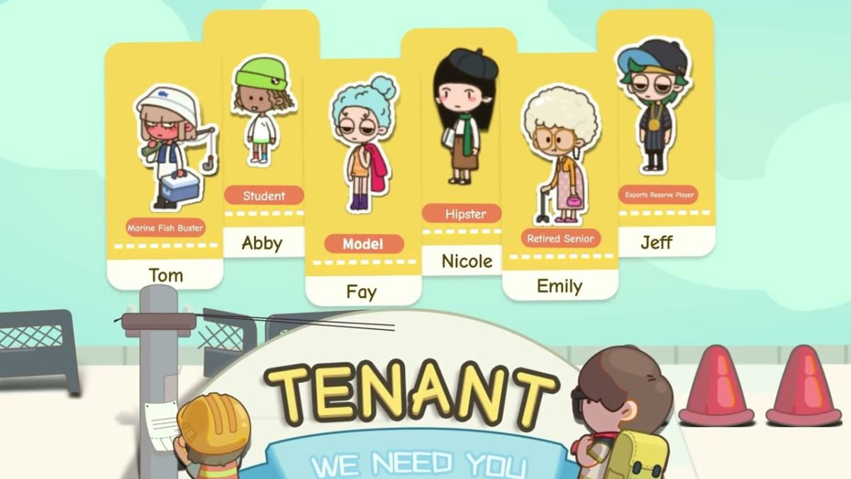 Các nhân vật trong game Rent Please Landlord Sim