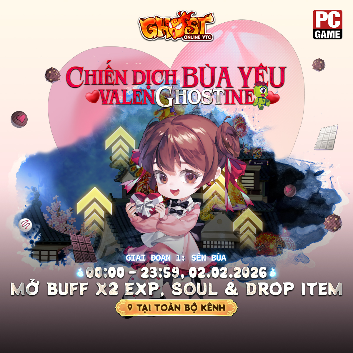 Các sự kiện mới sẽ được cập nhật trên Fanpage của game