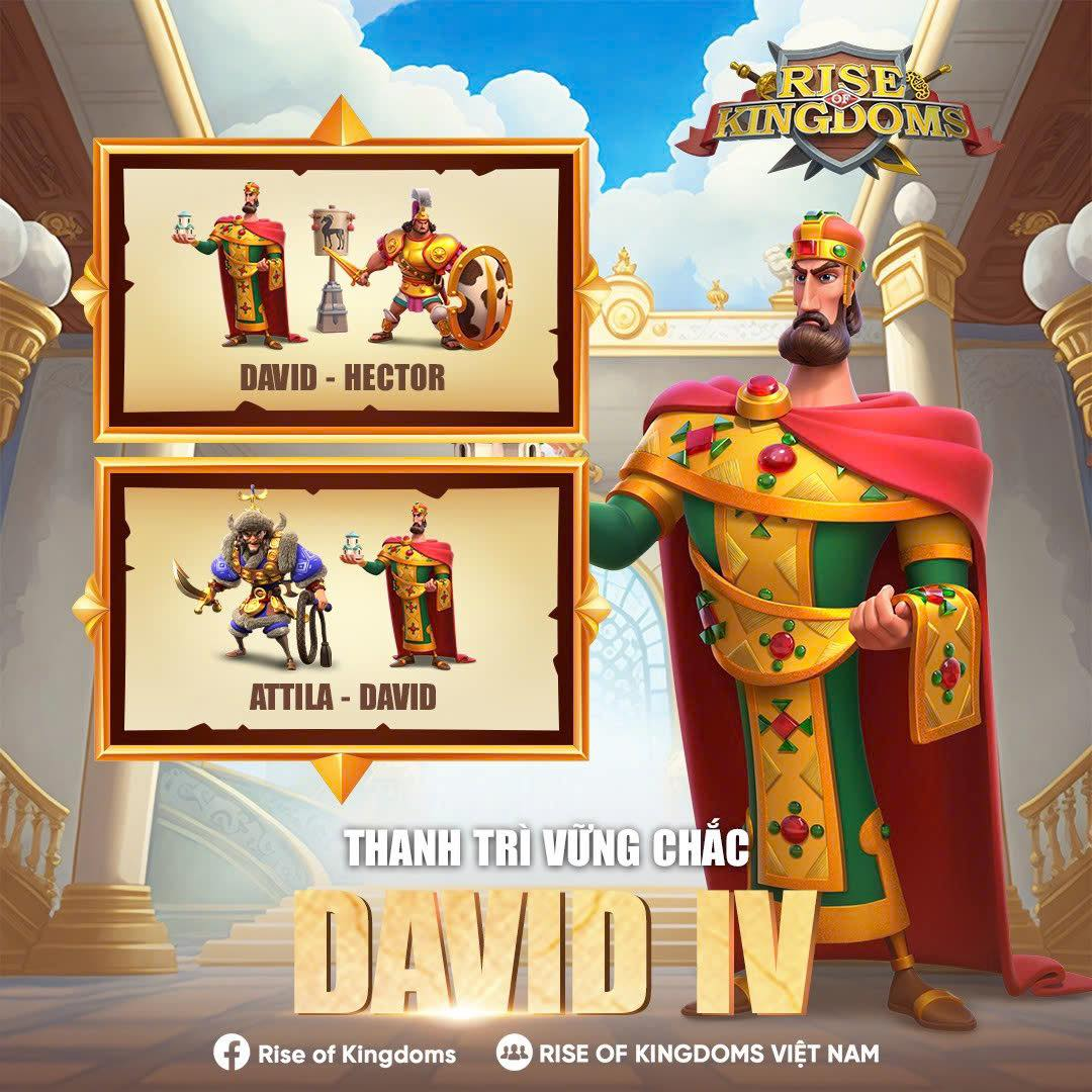 Cập nhật thông báo và sự tiện tại các trang chính thức của game Rise of Kingdoms
