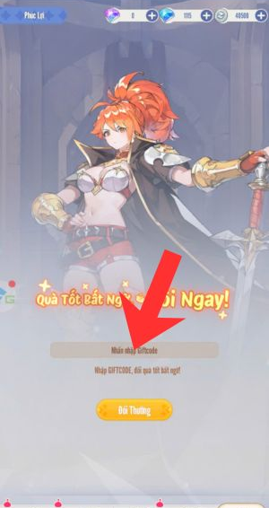 Nhập chính xác giftcode Ragnarok Twilight rồi nhấn Đổi thưởng