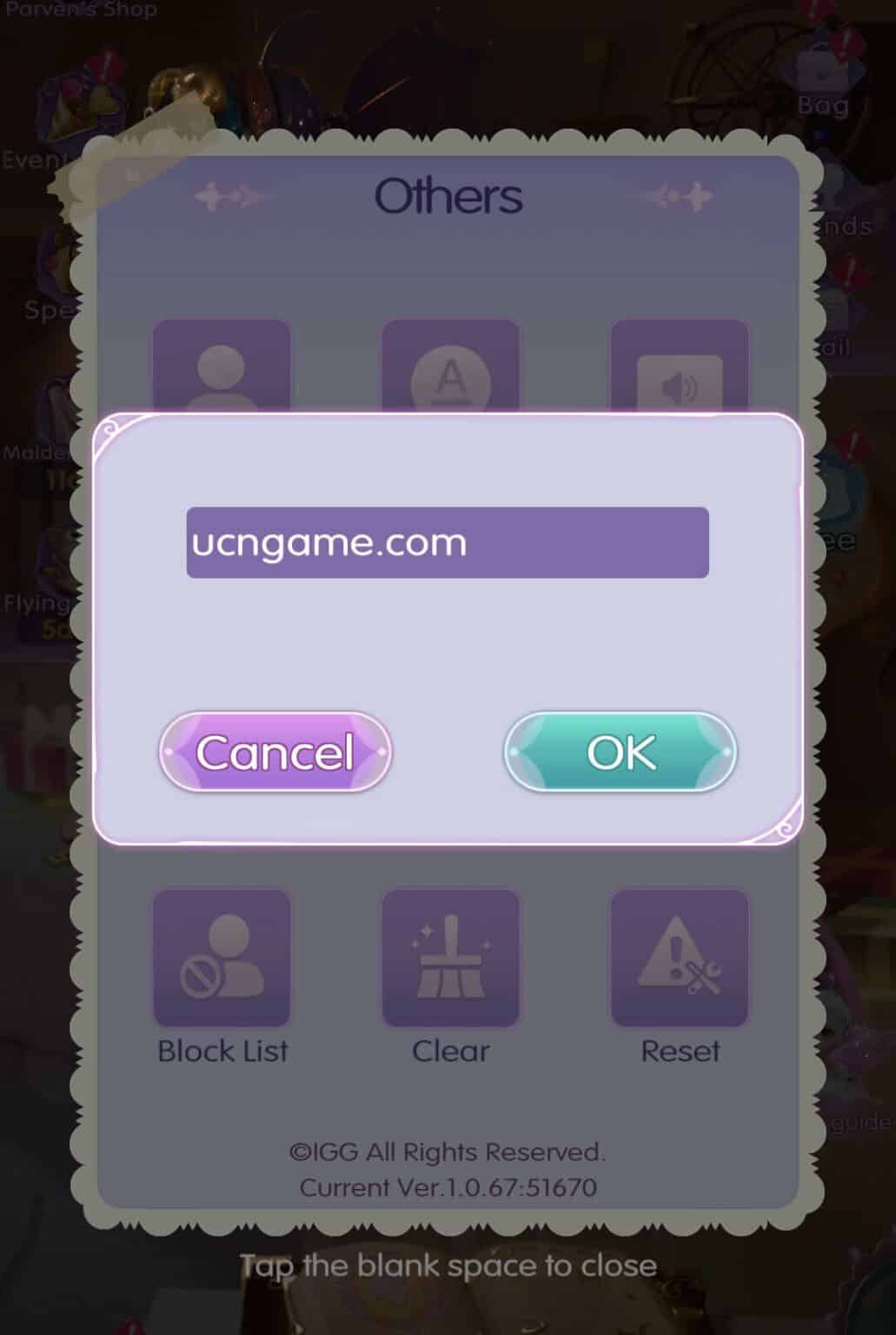 Nhập chính xác mã code Time Princess và bấm OK