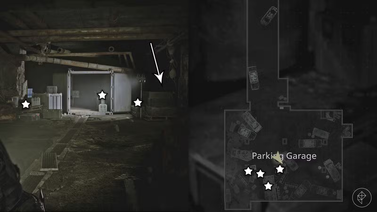 Bên ngoài RPD có một khu Parking Garage (Ảnh: Capcom via Polygon)