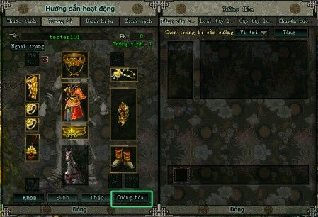 Giao diện cường hóa trong game (Ảnh: Techsignin)