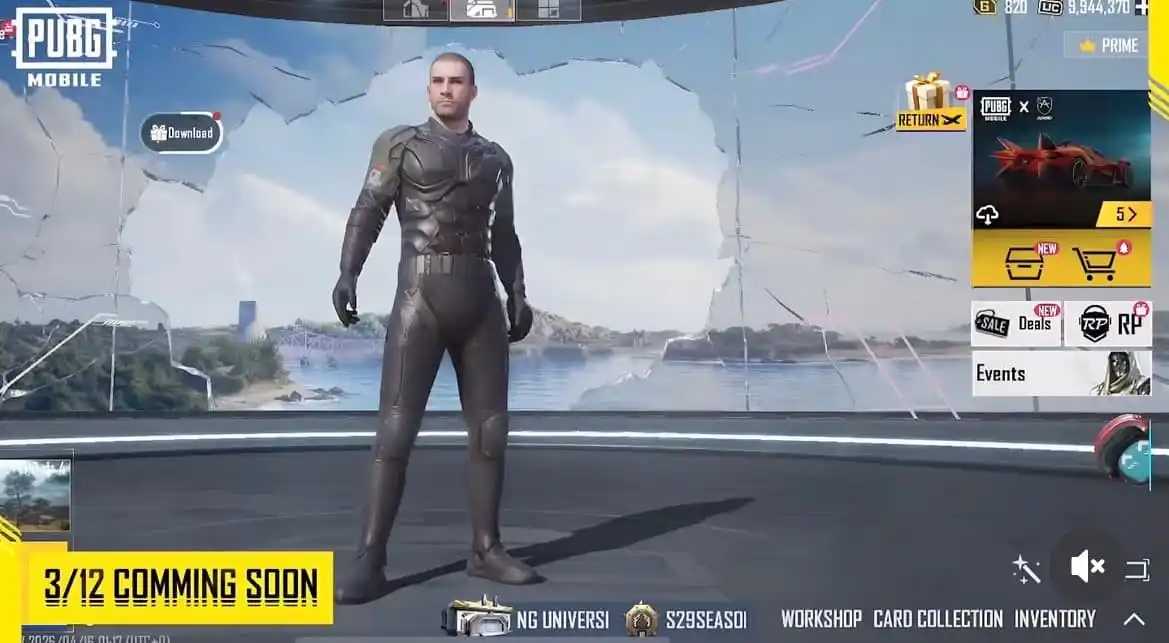 Giao diện sảnh chờ cập nhật phiên bản 4.3 của PUBG Mobile (Ảnh: Level Infinite)