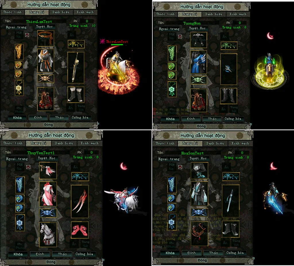 Hệ thống trang bị trong game (Ảnh: Techsignin)