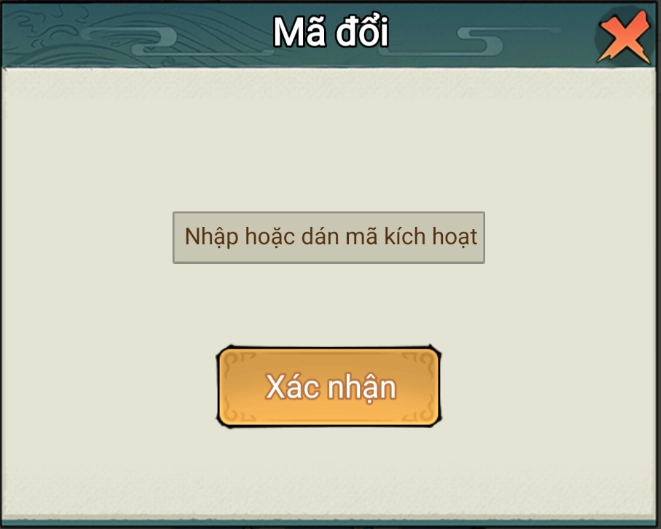 Nhập chính xác giftcode Phi Kiếm Tu Tiên vào ô trống và nhấn Xác nhận