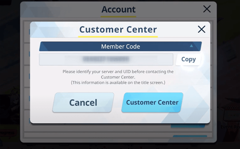 Nhấn Copy tại phần Mã Thành Viên (Member Code)