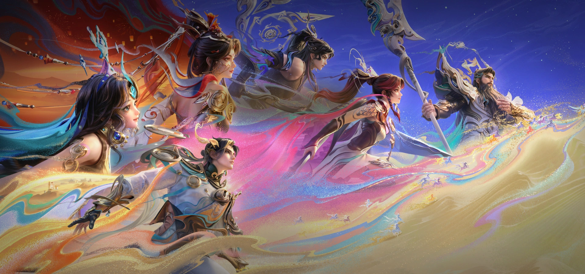 Dàn tướng Vương Giả Vinh Diệu trong trang phục kỷ niệm Vạn Lý Kỳ Thư - Honor of Kings Skins 2026