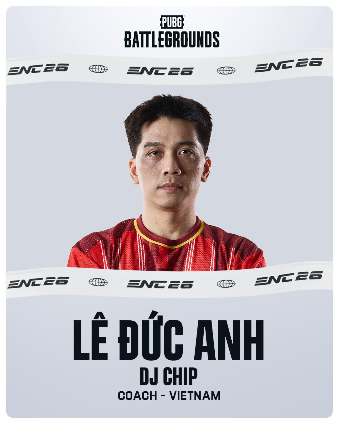 Điểm mặt dàn HLV "khủng" dẫn dắt tuyển Việt Nam tại ENC 2026 3 HLV DJ Chip chính thức được giao trách nhiệm dẫn dắt Đội tuyển Quốc gia Việt Nam bộ môn PUBG PC tham dự Esports Nations Cup 2026