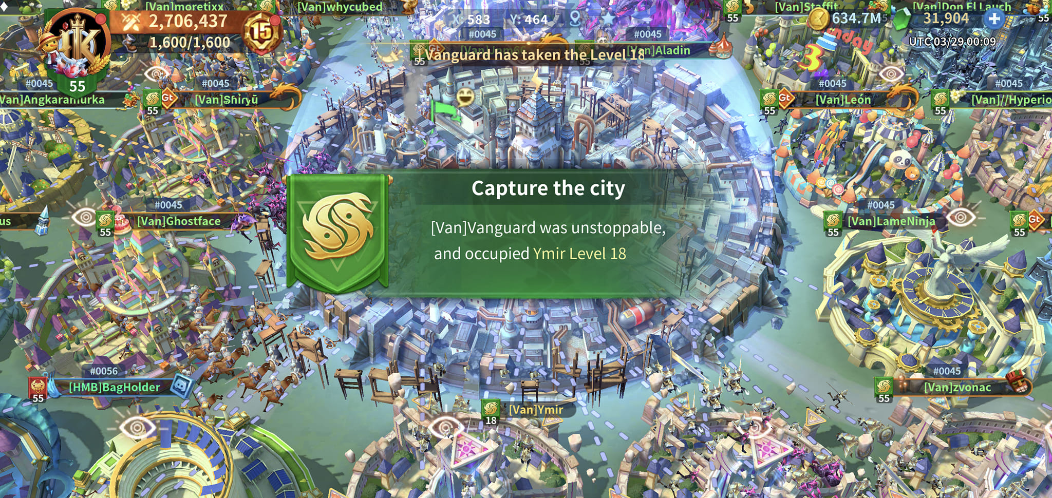 Hình ảnh bao quát thành phố trong tựa game Infinity Kingdom