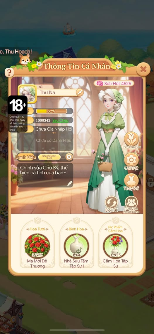 Hình ảnh nhân vật trong tựa game Vườn Hoa Hạnh Phúc