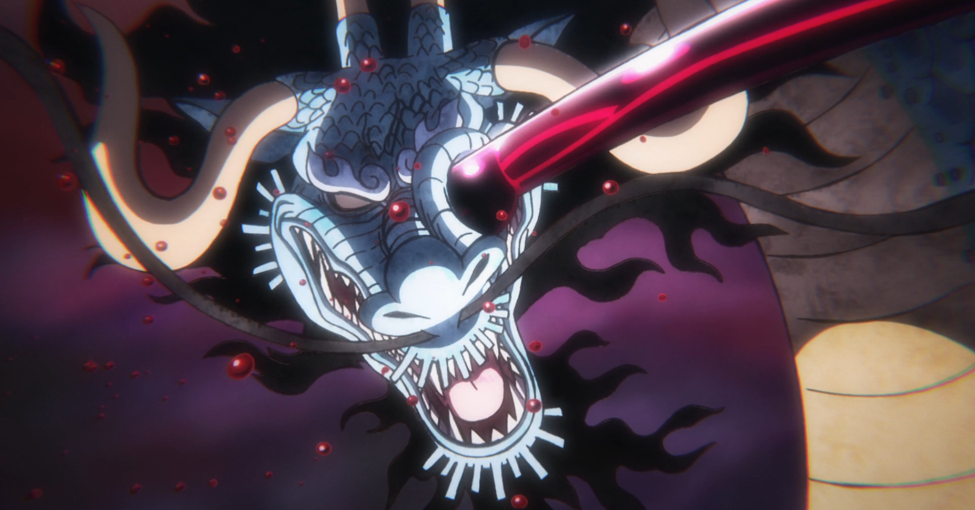Hình ảnh cuộc chiến của Luffy và Kaido