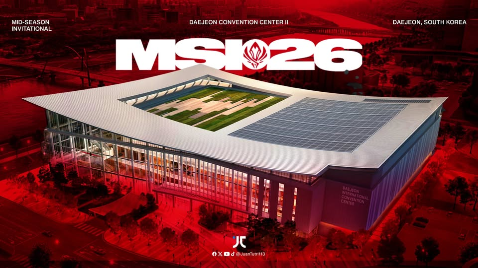 Hình ảnh Trung tâm Hội nghị Daejeon II (DCC Hall 2) nơi diễn ra giải MSI 2026
